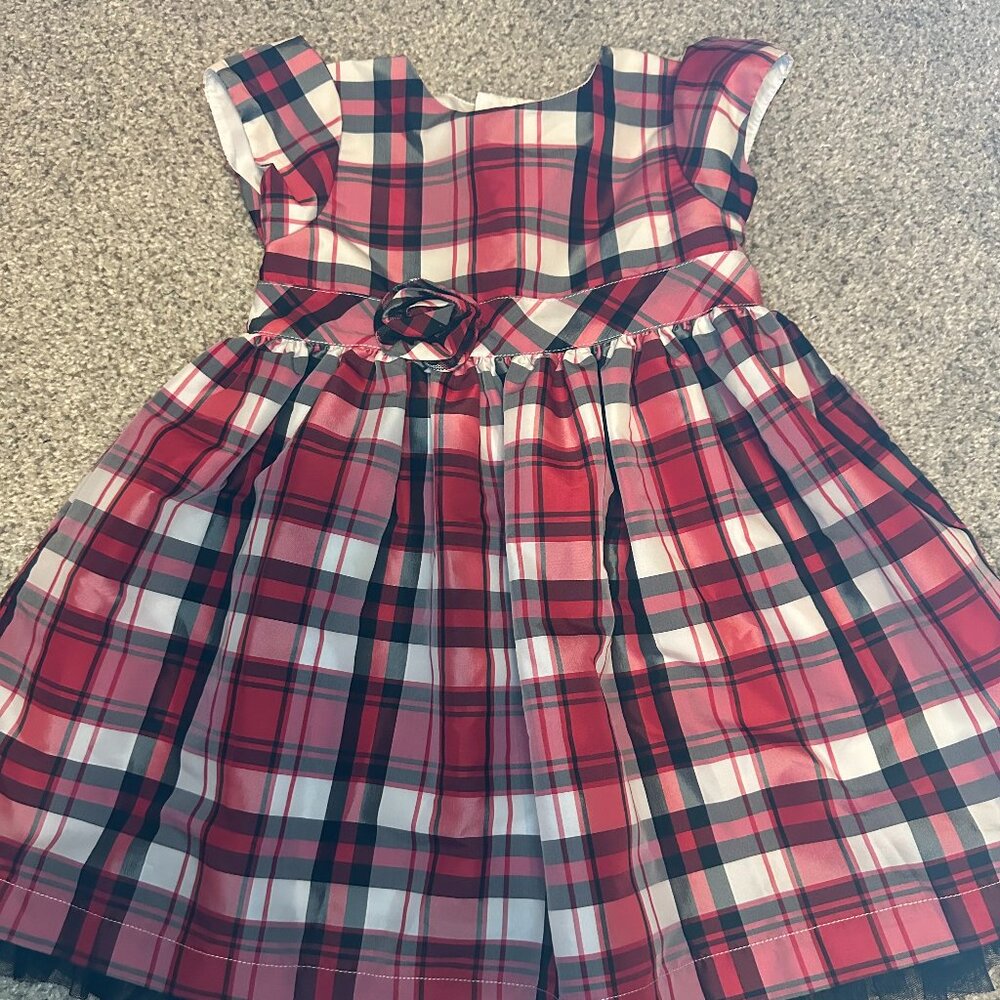 Toddler 24 Months Girls Plaid Dress CARTER'S Carters red black